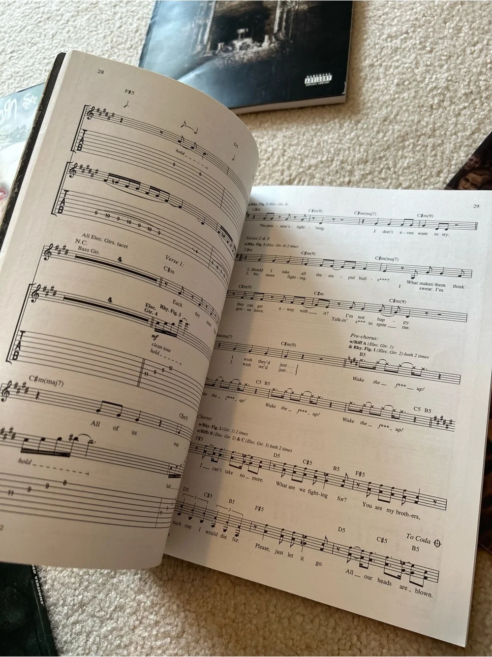 Collection of 6 Korn Authentic Guitar Tab Songbook Sheet Music Vintage
